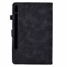 For Samsung Galaxy Tab S7 / S8 Peony Butterfly Embossed Leather Smart Tablet Case(Black) - 3