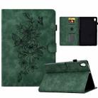 For Lenovo Tab M10 Gen 2 Peony Butterfly Embossed Leather Smart Tablet Case(Green) - 1