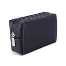 Leather Power Pack Charger Data Cable Mouse Digital Storage Bag(Black) - 1