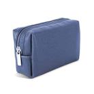 Leather Power Pack Charger Data Cable Mouse Digital Storage Bag(Dark Blue) - 1