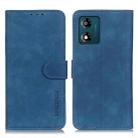 For Motorola Moto E13 4G 2023 KHAZNEH Retro Texture Flip Leather Phone Case(Blue) - 1