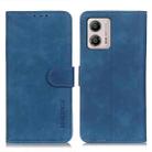 For Motorola Moto G53 5G KHAZNEH Retro Texture Flip Leather Phone Case(Blue) - 1