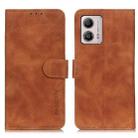 For Motorola Moto G53 5G KHAZNEH Retro Texture Flip Leather Phone Case(Brown) - 1
