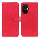 For OnePlus Nord CE 3 Lite KHAZNEH Retro Texture Flip Leather Phone Case(Red) - 1