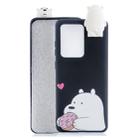 For Huawei P40 Cartoon Shockproof TPU Protective Case with Holder(Big White Bear) - 1