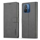 For Xiaomi Redmi 12C/11A Global LC.IMEEKE Calf Texture Horizontal Flip Leather Case(Grey) - 1