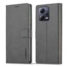 For Xiaomi Redmi Note 12 5G/Poco X5 LC.IMEEKE Calf Texture Horizontal Flip Leather Case(Grey) - 1