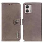 For Motorola Moto G53 5G KHAZNEH Cowhide Texture Flip Leather Phone Case(Khaki) - 1