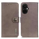 For OnePlus Nord CE 3 Lite KHAZNEH Cowhide Texture Flip Leather Phone Case(Khaki) - 1