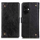 For OnePlus Nord CE 3 Lite Copper Buckle Nappa Texture Leather Phone Case(Black) - 1