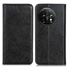 For OnePlus 11 5G Magnetic Crazy Horse Texture Leather Phone Case(Black) - 1