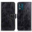 For Motorola Moto E13 4G 2023 Retro Crazy Horse Texture Leather Phone Case(Black) - 1