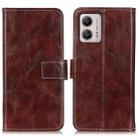 For Motorola Moto G53 5G Retro Crazy Horse Texture Leather Phone Case(Brown) - 1