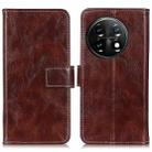 For OnePlus 11 5G Retro Crazy Horse Texture Leather Phone Case(Brown) - 1