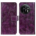 For OnePlus 11 5G Retro Crazy Horse Texture Leather Phone Case(Purple) - 1