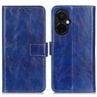 For OnePlus Nord CE 3 Lite Retro Crazy Horse Texture Leather Phone Case(Blue) - 1