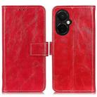 For OnePlus Nord CE 3 Lite Retro Crazy Horse Texture Leather Phone Case(Red) - 1