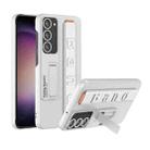 For Samsung Galaxy S23+ 5G GKK Ultra-thin Wristband Shockproof Phone Case with Holder(Silver) - 1
