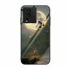 For vivo iQOO Neo7 Colorful Painted Glass Phone Case(Moon) - 1