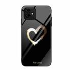 For Honor Play6C Colorful Painted Glass Phone Case(Black Love) - 1