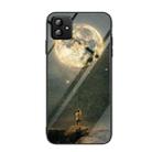 For Samsung Galaxy A04 Colorful Painted Glass Phone Case(Moon) - 1