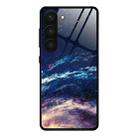 For Samsung Galaxy S23+ 5G Colorful Painted Glass Phone Case(Starry Sky) - 1