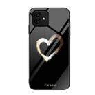 For Honor Play 40 Plus Colorful Painted Glass Phone Case(Black Love) - 1