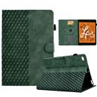 For iPad mini 5 / 4 / 3 / 2 / 1 Rhombus Embossed Leather Smart Tablet Case(Green) - 1