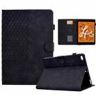 For iPad mini 5 / 4 / 3 / 2 / 1 Rhombus Embossed Leather Smart Tablet Case(Black) - 1