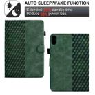 For iPad mini 6 Rhombus Embossed Leather Smart Tablet Case(Green) - 2