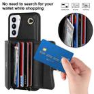 For Samsung Galaxy S21+ 5G RFID Card Slot Leather Phone Case with Long Lanyard(Black) - 2