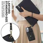 For Samsung Galaxy S21+ 5G RFID Card Slot Leather Phone Case with Long Lanyard(Black) - 4