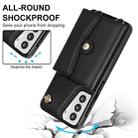 For Samsung Galaxy S21+ 5G RFID Card Slot Leather Phone Case with Long Lanyard(Black) - 6