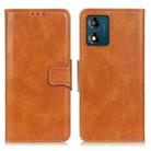 For Motorola Moto E13 4G 2023 Mirren Crazy Horse Texture Leather Phone Case(Brown) - 1