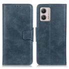 For Motorola Moto G53 5G Mirren Crazy Horse Texture Leather Phone Case(Blue) - 1