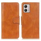 For Motorola Moto G53 5G Mirren Crazy Horse Texture Leather Phone Case(Brown) - 1