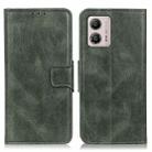 For Motorola Moto G53 5G Mirren Crazy Horse Texture Leather Phone Case(Dark Green) - 1