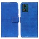 For Motorola Moto E13 4G 2023 Magnetic Crocodile Texture Leather Phone Case(Blue) - 1