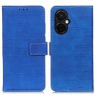 For OnePlus Nord CE 3 Lite Magnetic Crocodile Texture Leather Phone Case(Blue) - 1