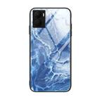 For Honor Play 40 Plus Marble Pattern Glass Phone Case(Blue Ocean) - 1