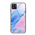 For Samsung Galaxy A04 Marble Pattern Glass Phone Case(Pink) - 1