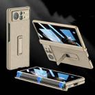For Xiaomi Mix Fold 2 GKK Magnetic Hinge Flip Leather Phone Case with Holder(Gold) - 1