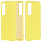 For Huawei Nova 7 Solid Color Liquid Silicone Dropproof Full Coverage Protective Case(Yellow) - 1
