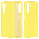 For Huawei Nova 7 SE Solid Color Liquid Silicone Dropproof Full Coverage Protective Case(Yellow) - 1