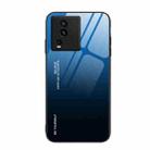 For vivo iQOO Neo7 Gradient Color Glass Phone Case(Blue Black) - 1