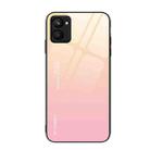 For Realme C33 Gradient Color Glass Phone Case(Yellow Pink) - 1