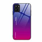 For Realme C33 Gradient Color Glass Phone Case(Purple Red) - 1