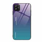 For Samsung Galaxy A04 Gradient Color Glass Phone Case(Aurora Blue) - 1
