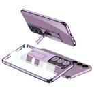 For Samsung Galaxy S23+ 5G GKK Electroplating Full Coverage Protective Phone Case with Holder(Purple) - 1