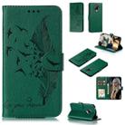 For Xiaomi Redmi K30 Pro Litchi Texture Feather Embossing Pattern Horizontal Flip Leather Case with Holder & Card Slots & Wallet & Photo Frame & Lanyard(Green) - 1